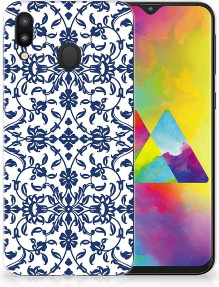 Samsung Galaxy M20 (Power) TPU Case Flower Blue