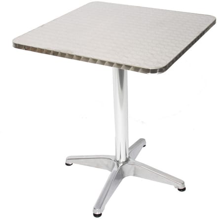 Set van 10 aluminium bistrotafel M28, tafelset tuintafel, rechthoekig 60cm