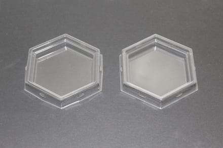 Plastic Deksel Zeshoek 8,9x7,9x1,5cm (100 stuks)