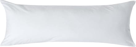 Homescapes Kussensloop 50x140 cm voor Lichaamskussen – Wit – 100% Egyptisch Perkal Katoen – 200 TC