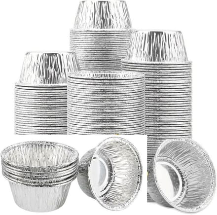 Set van 100 Aluminium Ramekins 150ml - Hittebestendig en Herbruikbaar