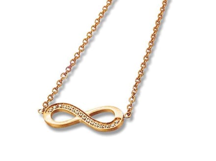 Amanto Ketting Eileen Rosé - 316L Staal - Infinity - 7x20mm - 50cm