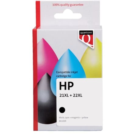 Inktcartridge Quantore alternatief tbv HP C9351CE C9352CE 21XL 22XL zwart