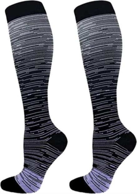 Finnacle - Compressie-/Steunkousen - Comfort - Compression Socks - Maat 41-46 - Zwart- Unisex - Ondersteuning - Duopak