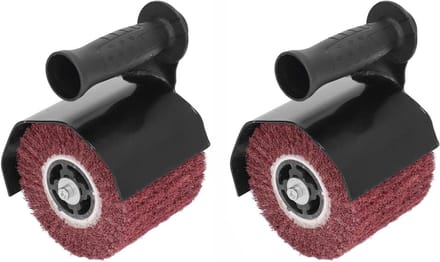 Elektrische Drum Sander - Polijstmachine Accessoire - Metaal Polijsten - Dubbele Schroefdraad Maten - 2 Stuks - Grijs