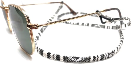 Fashtival | Brillenkoord Zebra | Zonnebrilkoord Wit Zwart | Zonnebril touwtje