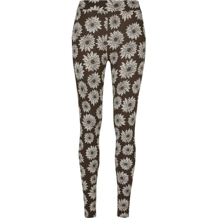 Urban Classics - Soft AOP browncamomile Legging - S - Bruin