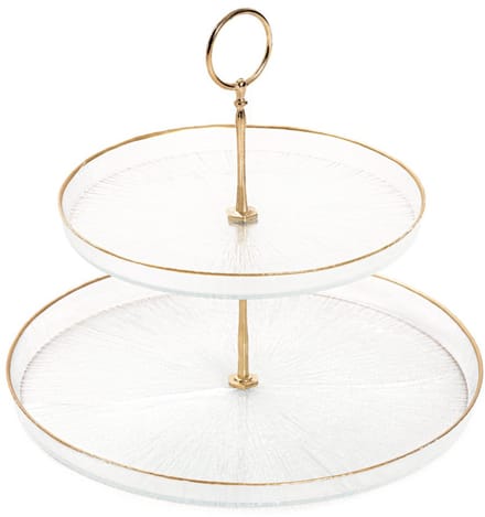 Homla - MONZE - Transparant met twee etages - 21 cm, 28 cm - 862095