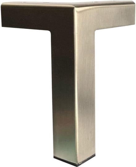 FLE - Stalen meubelpoot rvs look hoek 3 bij 3 cm en hoogte 15 cm