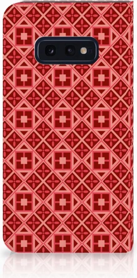 Samsung Galaxy S10e Hoesje met Magneet Batik Rood