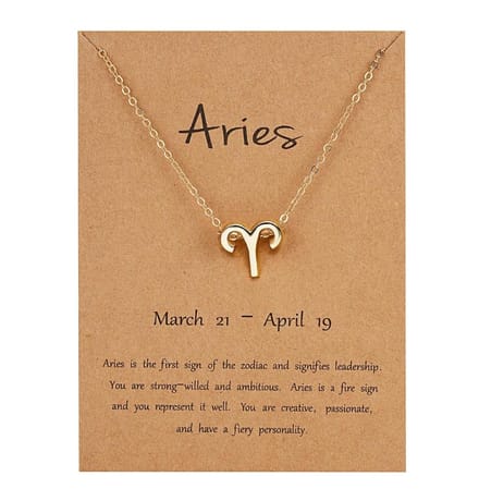 Cabantis Horoscoop-Ketting|Horoscoop|Ketting Dames|Ketting Heren| Goudkleurig|Aries|Ram