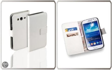 Lelycase Book Wit Flip Wallet Case Hoesje Samsung Galaxy Grand Neo i9080