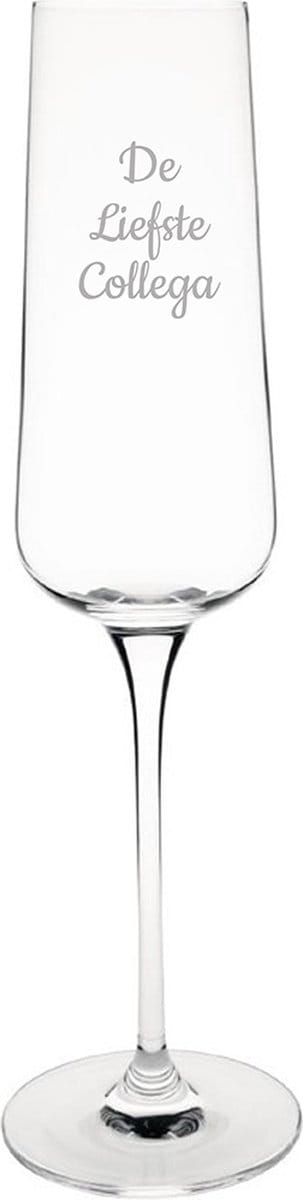 Gegraveerde Champagneglas 27cl De Liefste Collega