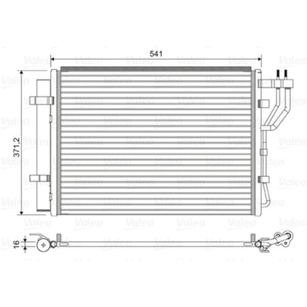 Condensator, airconditioning VALEO 822582