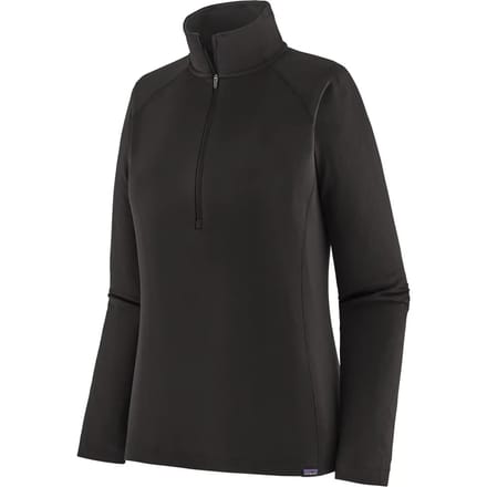 Patagonia Cap MW Zip Neck Base Layer Top zwart