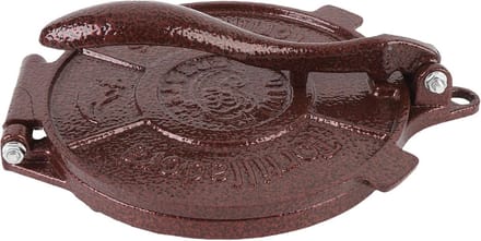 Gietijzeren Tortillapers - Quesadilla Maker - Flatbread Maken - Handmatige Pers - Max 27cm Diameter - Zwart