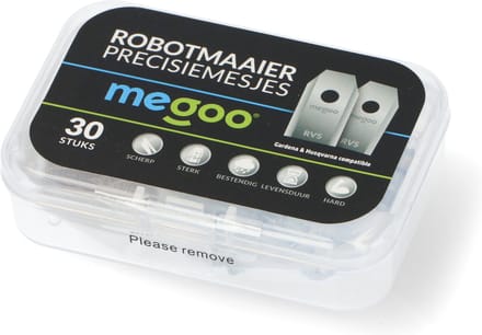 Reserve mes - mesjes voor Gardena robotmaaier RVS coated - Husqvarna automower - 30st - plastic box