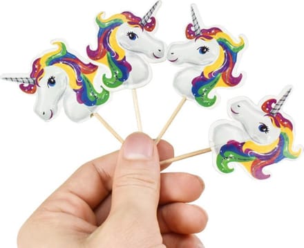 Cocktailprikkers - Taartprikkers - cupcakes - Unicorn - 24 stuks