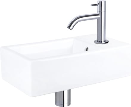 Differnz Force Fonteinset - Keramiek - Kraan gebogen chroom - 40 x 22 x 11.5 cm