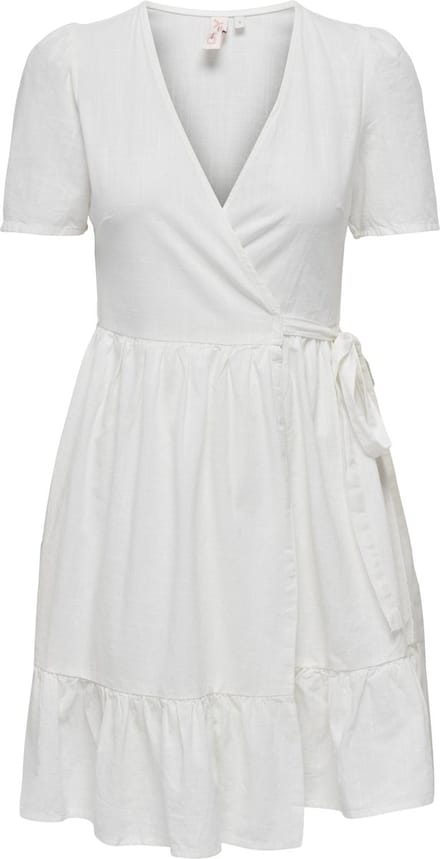 ONLY ONLLIVA SS WRAP DRESS WVN Dames Jurk - Maat L