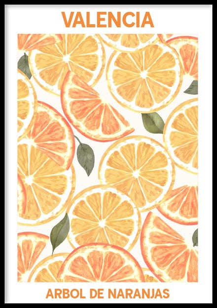 Poster Valencia - Home poster - 30x40 cm - Exclusief lijst - WALLLL