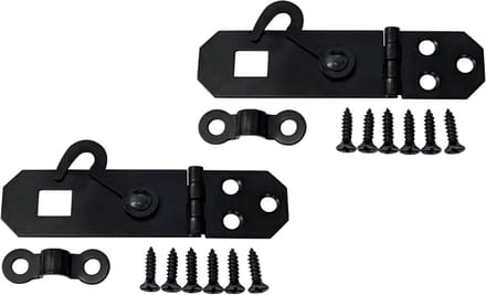 Mini Hasp met Sluiting - Kleine Sluiting Hasp - Doos Beveiligen - Decoratief Ontwerp - 2 Stuks Zwart - Zwart