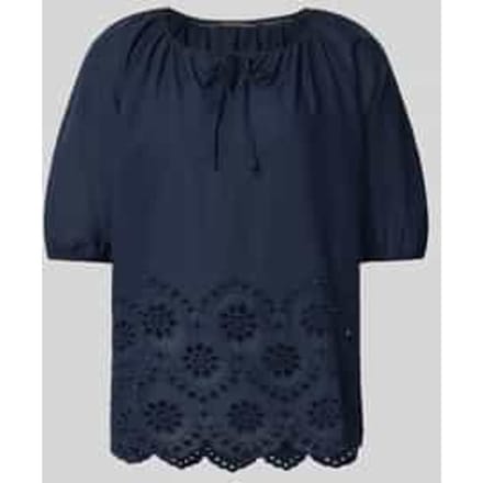 regular fit blouse met korte mouwen van puur katoen