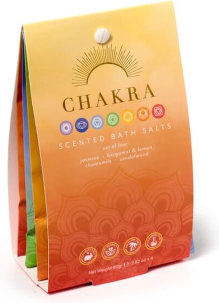 Set van 4 chakra badpoeder zakjes
