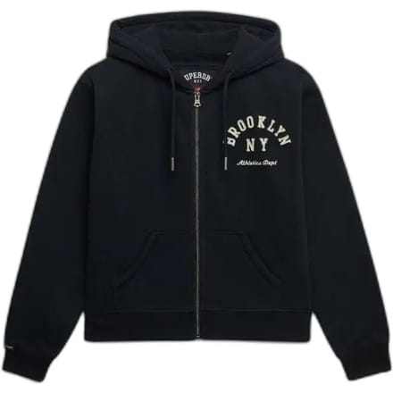 Superdry Athletic Essentials Relaxed Crop Sweatshirt Met Rits Blauw S Vrouw