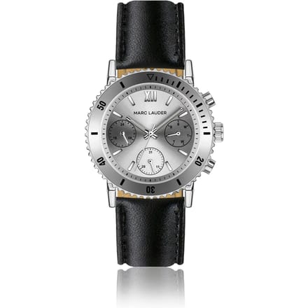 Horloge met leren band Marc Lauder Prague