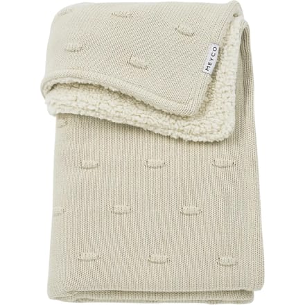 Meyco Baby Knots teddy wiegdeken - soft sand - 75x100cm - 2.0 TOG