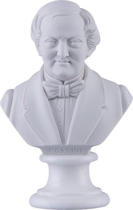 Music Gifts - Albast borstbeeld Rossini - 30 cm