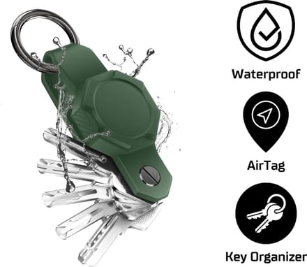 Tectier AirTag Sleutelhanger Sleutelorganizer Waterdicht - Groen