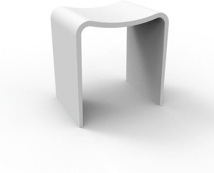 Fugaflow Caria Badkamerkrukje - 40x30x43cm - solid surface - mat wit -