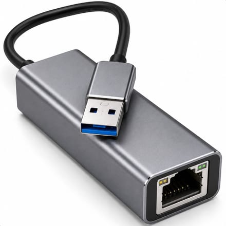 Skoov Ethernet Adapter USB A kabel - USB A naar Ethernet - Internet - Netwerk adapter - 1000 Mbps - Gigabit