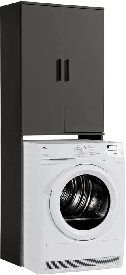 mokebo wasmachine kast 'Der Saubermann' opbouw voor wasmachine in antraciet