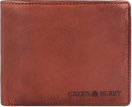 Greenburry Vintage Gewassen Leren Portemonnee 13 cm - Jongens - Horizontaal - chestnut