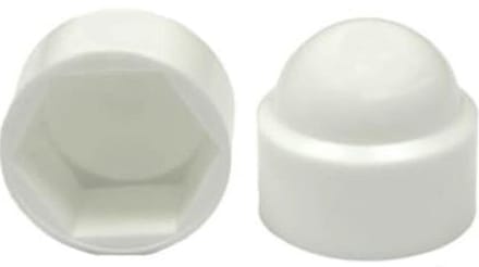 Witte Schroefkap M20 voor Velgen - 1 Stuk