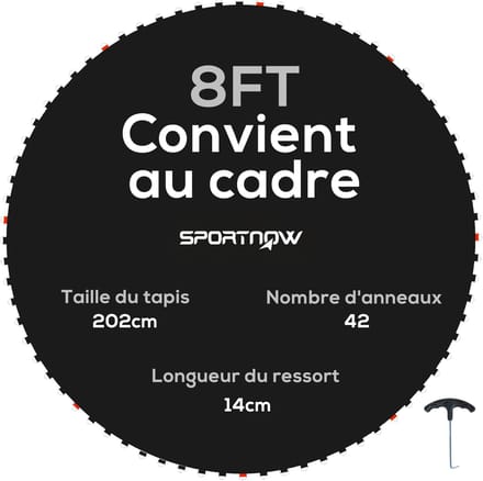 SPORTNOW-Trampolinemat-PP-202x202cm-Zwart
