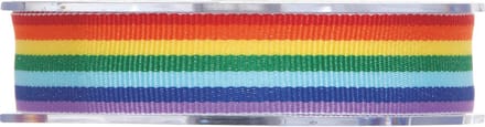 Regenboog lint - Rainbow - 25mm x 20 meter - geweven lint