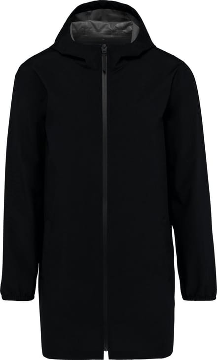 Gerecyclede waterdichte unisex jas met rits Black - M
