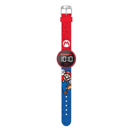Accutime Super Mario kinderhorloge LED met verwisselbare batterij.
