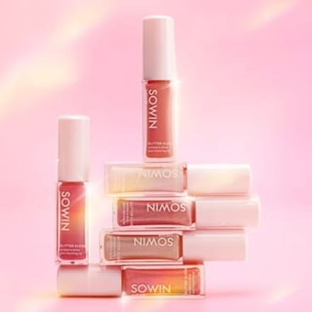 SOWIN - Glass Glow Glitter Lip Gloss - 6 Colors 02 Ruby Shimmer - 8g