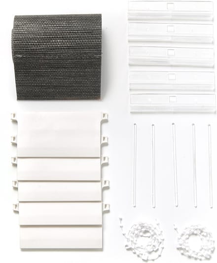 Lamellen set Easy Nature - Transparant - Grey - 40 x 260 - 5 lamellen