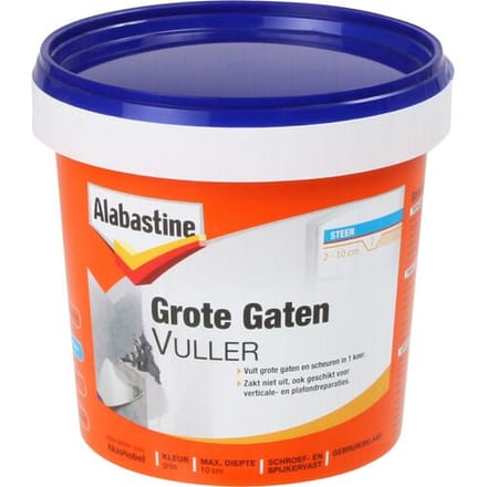Alabastine Grote Gaten Muurvuller - Grijs - 1 liter