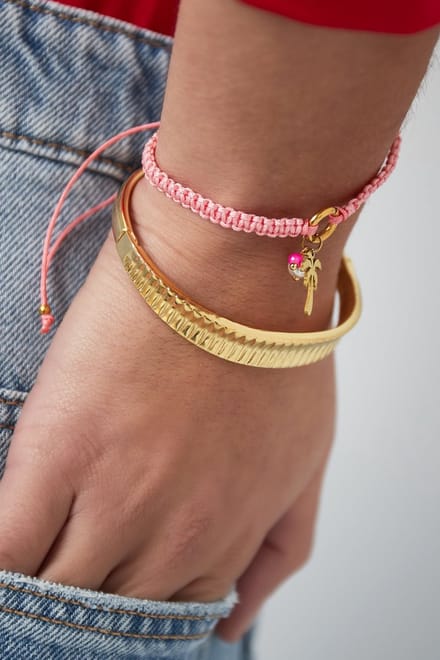 Armband met structuur - zilveren kleur