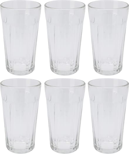 Excellent Houseware longdrinkglazen - 6x - 350 ml - sap/water/mix/drinkglazen