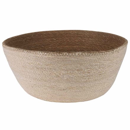 vidaXL Plantenpot met handvatten 2 st Wit Ø 45 x 36 cm 100% Zeegras