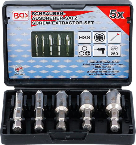 BGS Schroeven Uitdraaiset | 5-dlg