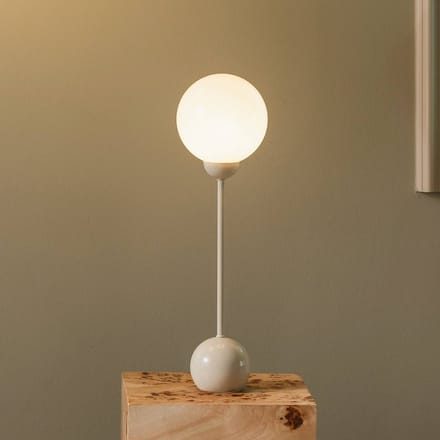 Globen Lighting tafellamp Ripley beige hoogte 52 cm ijzer/glas
